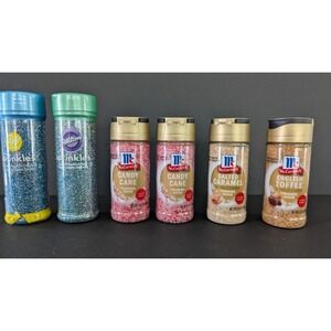 4 McCormick Limited Edition Sprinkles, 2 Wilton Pearlized Sugars